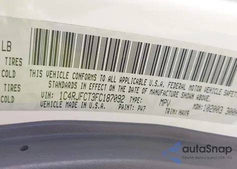 2015 Jeep Grand Cherokee High Altitude из США, поврежденный, VIN 1C4RJFCT3FC187092